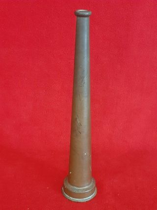 Vintage 12 Inch Brass Fire Hose Spray Nozzle Firefighter Antique