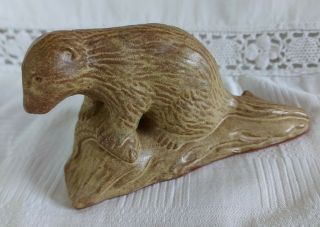 Charmouth Pottery Otter With Fish Figurine