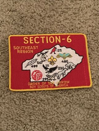 Order Of The Arrow Section - 6 Southeast Region Jacket Patch (pre - 1992)