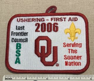 2006 Last Frontier Council Boy Scout Usher Patch Oklahoma University Ou