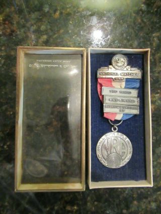 1955 Nra Small Bore Rifle Match 200 Yds 1st Place Sterling Silver Medal