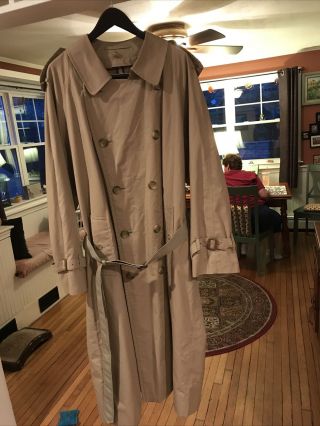 Vintage Burberry Men’s Double - Breasted Classic Trench Coat Sz 46 R
