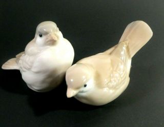 Set Of 2 Vintage Otagiri Porcelain Blue/brown Bird Figurines Made In Japan
