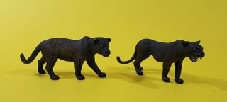 Schleich 2 Adult Black Panther Animal Figure 14688 13774