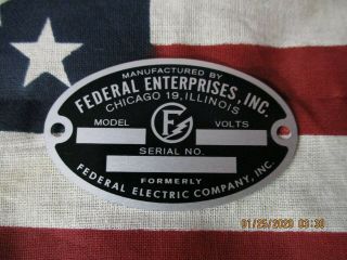 Federal Enterprise Replacement Badge Models 66 67 76 77 78 C6 C5 And Early Q