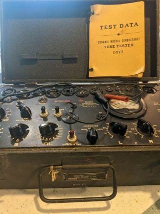 Vintage Signal Corps 1 - 177 I - 177 Tube Tester Dynamic Conductance Military