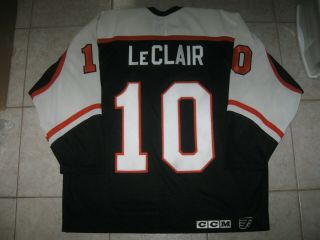 Vintage 10 John Leclair Philadelphia Flyers Off.  Lic.  Ccm Jersey,  Men 