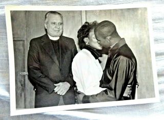 Vintage Real Photo African American Couple Kissing