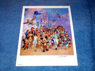Disneyland 45 Years Of Magic Print By Noted Disney Legend Charles Boyer - Signed