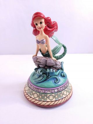 Rare Jim Shore Part Of Your World Ariel The Little Mermaid Musical Statue,  Read