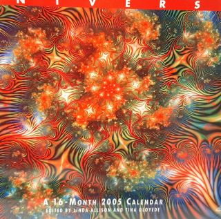 2005 Fractal Universe Wall Calendar 16 Months Oversize Science Art Blend