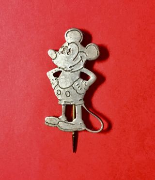 Rare (not Enamelled) Micky Mouse Badge Walt Disney 1930s Pie Crust Eyes
