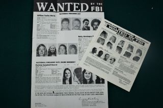 2 Fbi Most Wanted Posters,  Patty Hearst 1974 Sla & Alton Coleman 1984