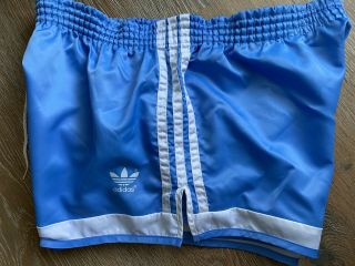 Adidas Vintage West Germany Shiny Nylon Soccer Running Shorts D7 (m/l)