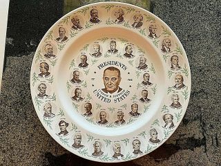 Five (5) Vintage Presidents Of The United States Commemorative Plate 