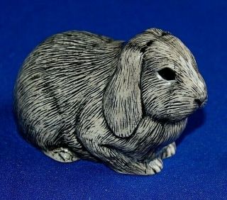 Quail Pottery Grey Lop Eared Rabbit.