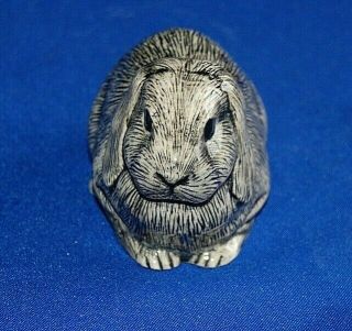 Quail Pottery Grey Lop Eared Rabbit. 3