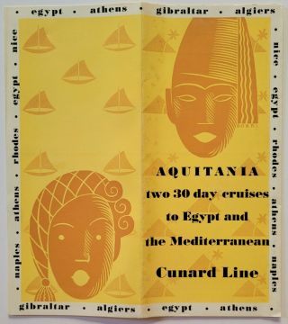 Beautuful 1931 Aquitania Brochure With Ship Photos,  Cunard