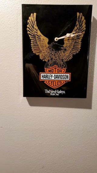 Harley - Davidson Vintage 1985 Wall Clock Advertisement The Harleys Ride One