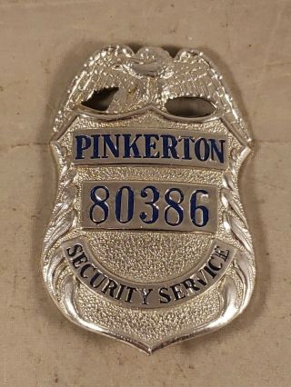 Vintage Obsolete Pinkerton Security Service Badge 80386