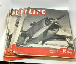 7 Life Magazines 1942 Wonderful Pictures,  History,  Cars,  Fashion,  Advertisement