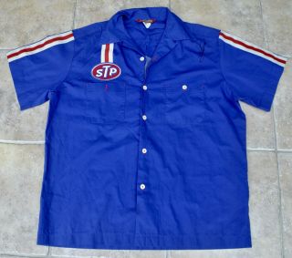 Mario Andretti Signed Stp Pit Shirt Vintage F1 Size Xl Goodwood Fesival Of Speed