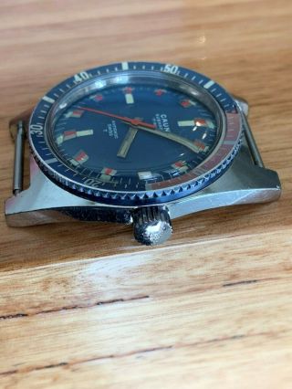 Cauny Prima Submarine 210m Vintage Blue Tritium Watch 3