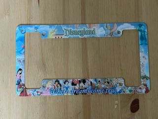 Disneyland 07 Where Dreams Come True Character License Plate Plastic Frame Cover