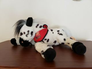 Wells Fargo Horse Pony Billy 13 " Plush White W/black Spots 2003 Toys R Us