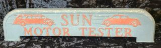 Sun Motor Tester Topper Plaque Sign Car Gas Oil Station Graphics Advertising