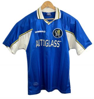 Vintage Rare Chelsea Fc 1997 - 99 Umbro English Premier League Home Jersey Mens L