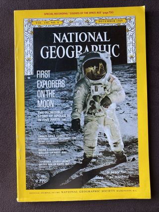 Vintage National Geographic First Explorers On The Moon Dec 1969 Apollo 11 Nasa