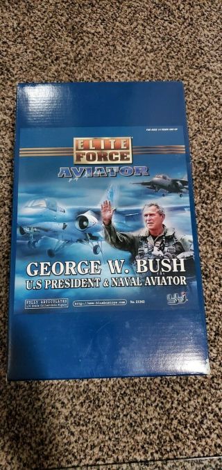President George W.  Bush - Elite Force Aviator Action Figure Blue Box Toys