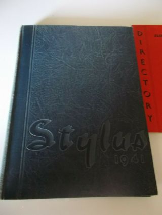 Glendale California High School Yearbook Stylus 1941 W/ 20th Class Reunion Book