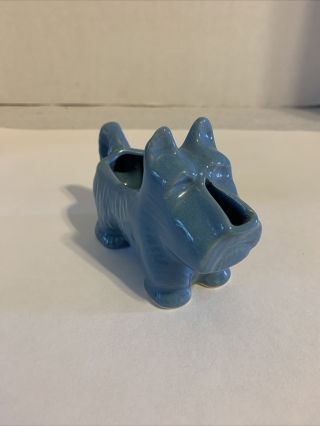 Vintage Morton Pottery Blue Scottie Scottish Terrier Dog Creamer Pitcher