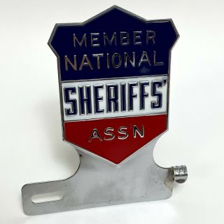Vintage National Sheriffs Association License Plate Topper Member Badge