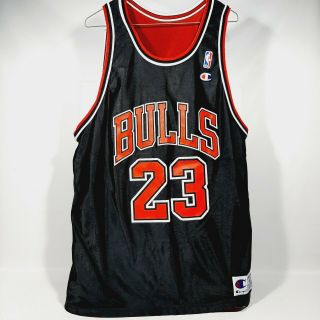 Chicago Bulls Vintage 90s Michael Jordan Champion Reversible Jersey Mens 48 Xl