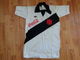 Vintage Vasco Da Gama Fc 1980s Coca - Cola 9 M Mens Dias Sports Shirt