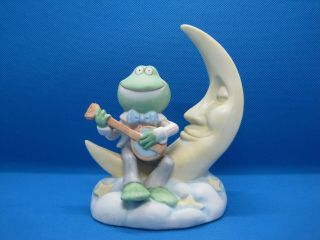 1986 Fabrizio For George Good Corporation Frog With Banjo Sitting On The Moon