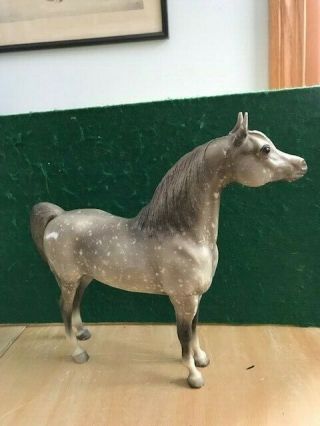 Breyer Traditional Proud Arabian Stallion Semi Gloss Dark Dapple Gray