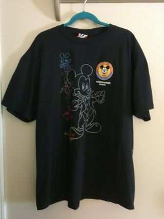 Vintage Disney Mickey Mouse 1995 Disneyana Convention T - Shirt One Size Fits All