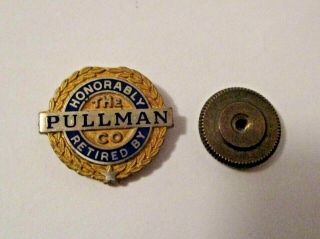 Vintage Honorably Retired By The Pullman Co.  Railroad Sterling Pin