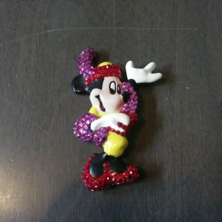 Signed Wendy Gell Disney Minnie Rhinestone Swarovski Pin/brooch