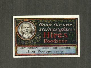 1904 Promo Card Stein Or Glass Hires Rootbeer St.  Louis World 