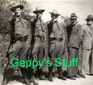 Vintage Photo Reprint - Ny State Troopers 1940
