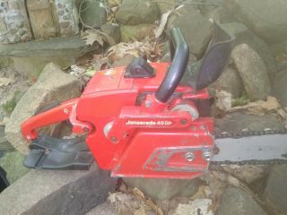 Jonsered 49SP Vintage Collector Chainsaw Made in Sweden.  Runs and Cuts Nicely. 3