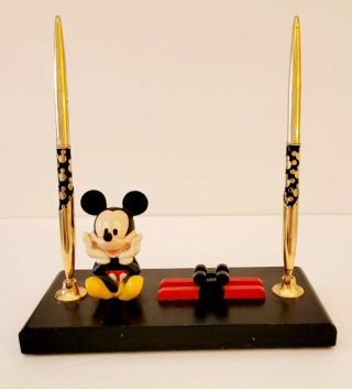 Vintage Disney Mickey Mouse Desktop Pen And Business Card Holder