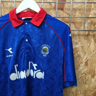 Linfield Diadora Home Shirt 1995/1996 - L Xl Extra Large - Top Kit Rangers Vtg