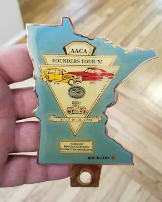 Antique Car Club License Plate Topper Aaca Founders Tour 