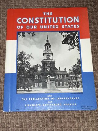 1936 Rare Vintage Book The Constitution Of Our United States